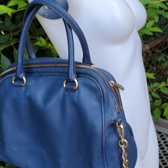 Michael Michael Kors blue leather satchel crossbody‎ - Picture 4 of 16